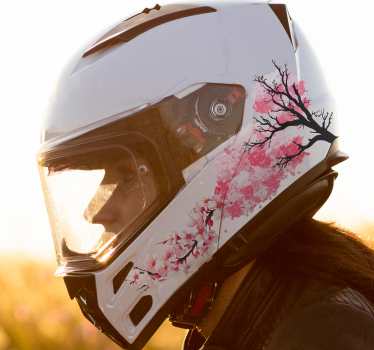 Blooming flowers motorcycle decals - TenStickers