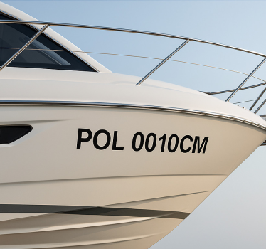Boat decal registration number details - TenStickers