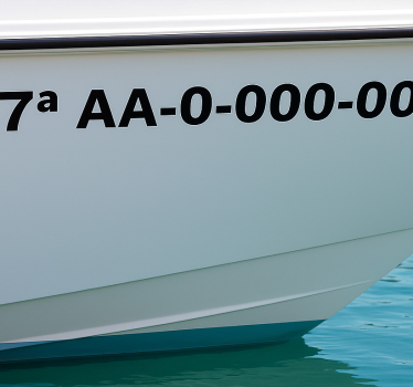 Boat decal registration number sticker design - TenStickers