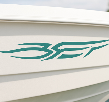 Boat decal teal tribal graphics - TenStickers