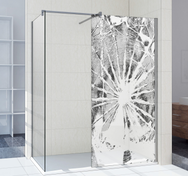 Broken Glass shower sticker - TenStickers