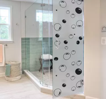 Bubbles design shower screen decal - TenStickers