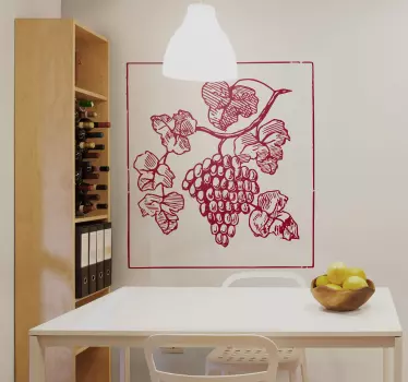 Kitchen wall sticker grapes - TenStickers