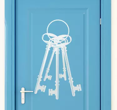 Bunch of Keys Door Sticker - TenStickers