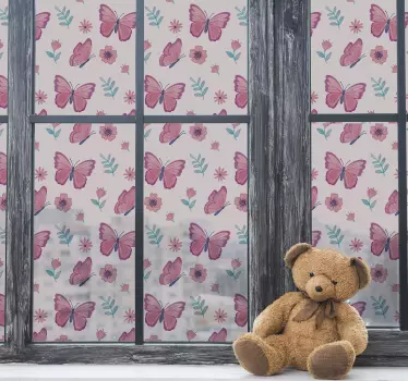 Butterfly wall sticker butterfly flower arrangement - TenStickers