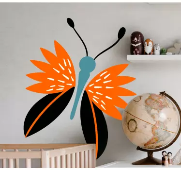 Butterfly wall sticker colorful butterfly accent - TenStickers