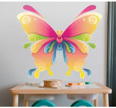 Butterfly wall sticker colorful butterfly art - TenStickers