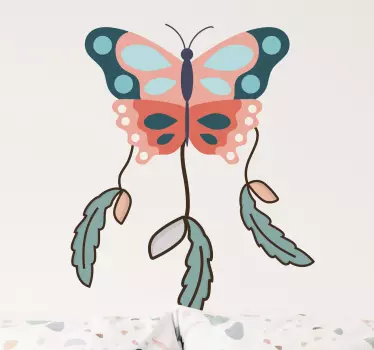 Butterfly wall sticker colorful butterfly design - TenStickers
