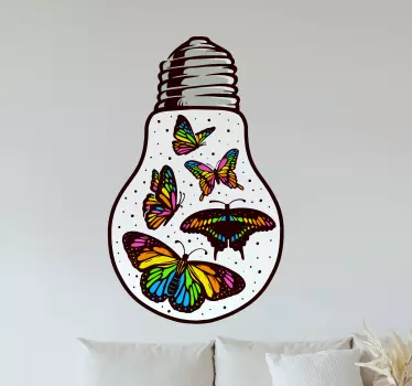 Butterfly wall sticker vibrant butterfly artwork - TenStickers