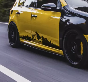 Mountains silhouette decals for cars - TenStickers