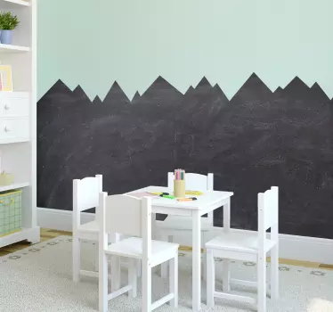 chalkboard mountain shape blackboard sticker - TenStickers