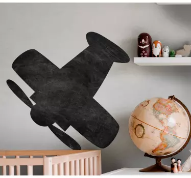 Chalkboard sticker aircraft silhouette design - TenStickers