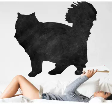 Chalkboard sticker cat silhouette design - TenStickers