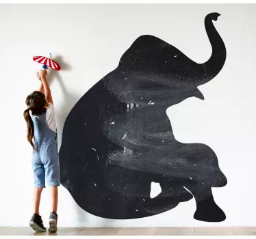 Chalkboard sticker elephant silhouette - TenStickers