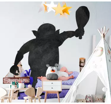 Chalkboard sticker fantasy character silhouette - TenStickers