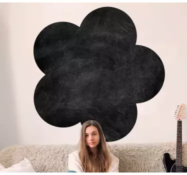 Chalkboard sticker flower shape design - TenStickers