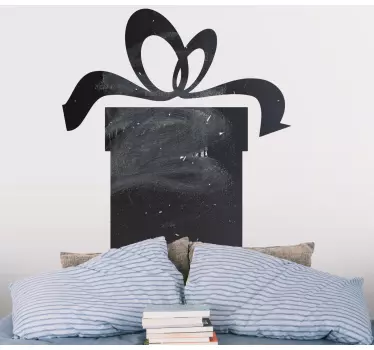 Chalkboard sticker gift box outline - TenStickers