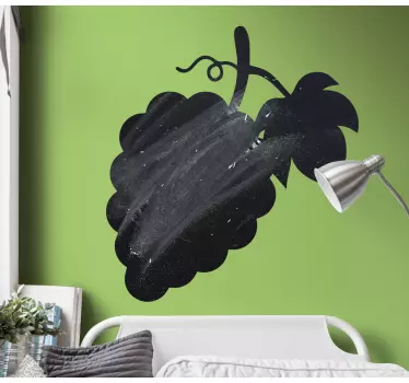 Chalkboard sticker grape cluster silhouette - TenStickers