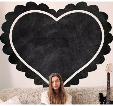 Chalkboard sticker heart outline design - TenStickers