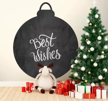 Chalkboard sticker holiday greeting ornament - TenStickers