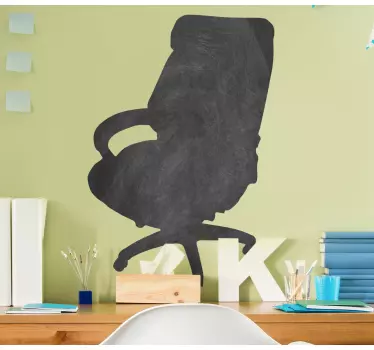 Chalkboard sticker office chair outline - TenStickers