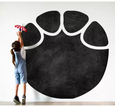 Chalkboard sticker paw print outline - TenStickers