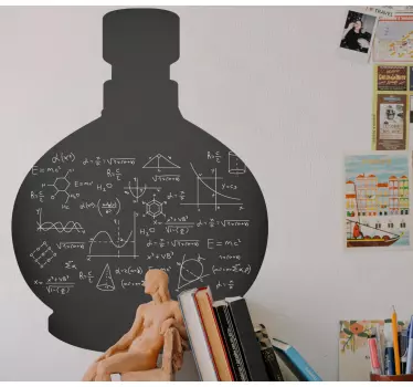 Chalkboard sticker scientific equation bottle - TenStickers