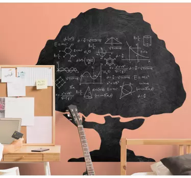 Chalkboard sticker scientific tree outline - TenStickers