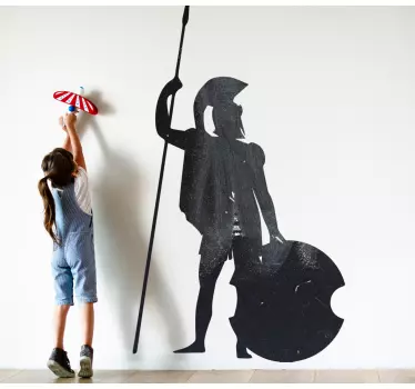 Chalkboard sticker spartan warrior silhouette - TenStickers
