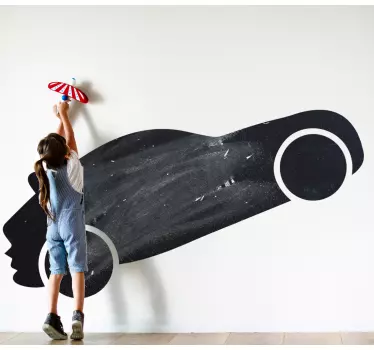 Chalkboard sticker sporty car silhouette - TenStickers