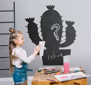 Charming Cactus Silhouette chalkboard sticker - TenStickers