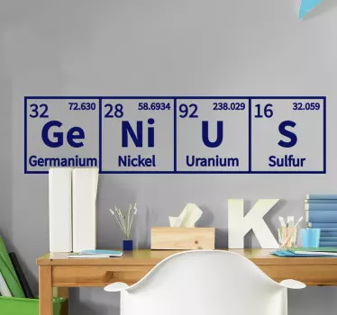 Chemical Genius science wall decal - TenStickers