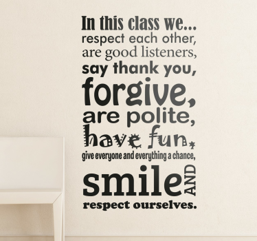 Classroom Wall Sticker - TenStickers