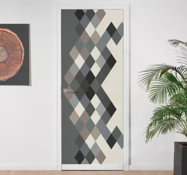 Color shades color blocks glass door decal - TenStickers