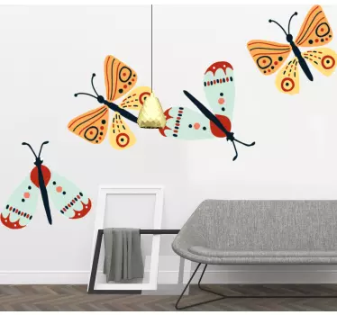 Colorful butterfly set butterfly wall sticker - TenStickers