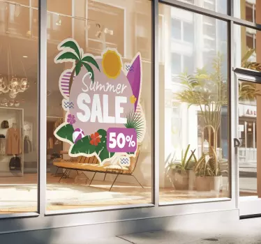 Colorful Discount shop window sticker - TenStickers
