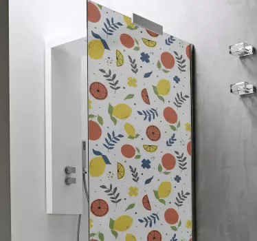 Colorful Fruit Patterns shower screen sticker - TenStickers