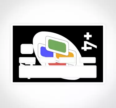 Colorful game card credit card sticker - TenStickers