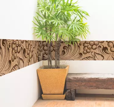 Cork effect border decal - TenStickers