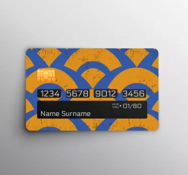 Credit card sticker abstract design card - TenStickers