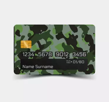 Credit card sticker camo pattern design - TenStickers