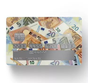 Credit card sticker currency design card - TenStickers