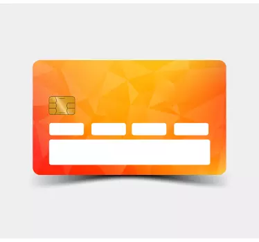 Credit card sticker geometric orange design - TenStickers