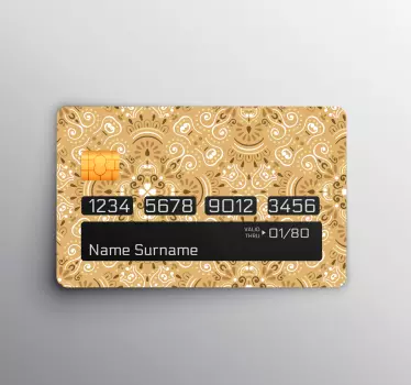 Credit card sticker ornate card design - TenStickers