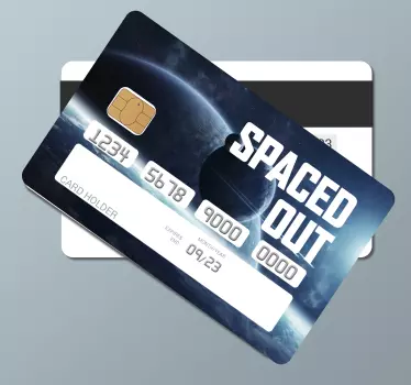 Credit card sticker spaced out design - TenStickers