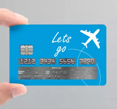 Credit card sticker travel-themed design - TenStickers
