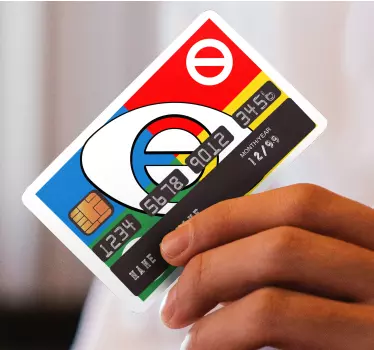 Credit card sticker vibrant card design - TenStickers