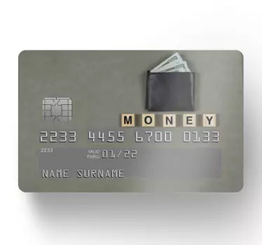 Credit card sticker wallet money card - TenStickers