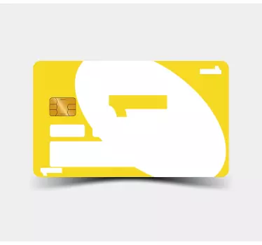 Credit card sticker yellow card design - TenStickers