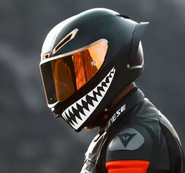 Creepy Smirk motorcycle decal - TenStickers